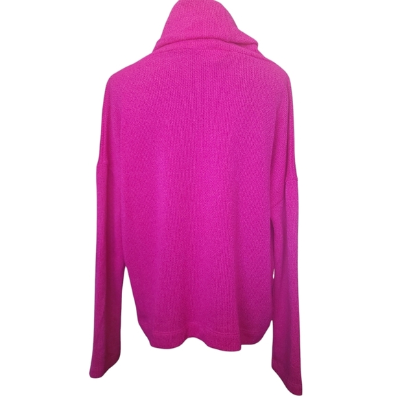 Clara Sunwoo - Cozy Turtle Neck Sweater Ribbed - Hot Pink Size Medium - Picture 8 of 10